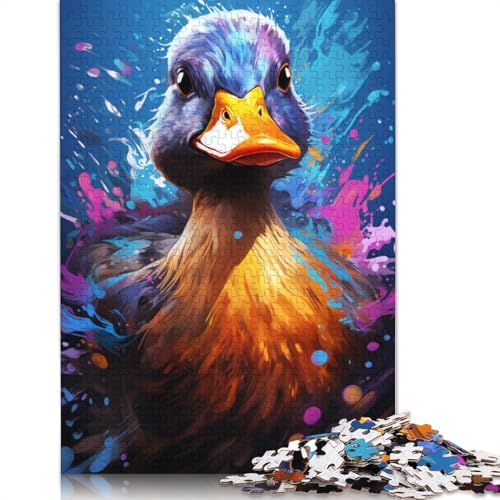 Puzzle mit 1000 Teilen farbenfrohes süßes Enten-Puzzle für Erwachsene Papierpuzzle anspruchsvolles Spiel 1000 Teile (38 x 26 cm) von wuzihanptpt