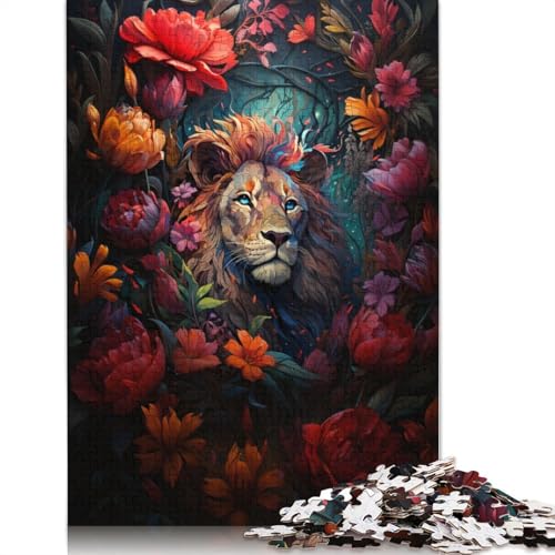 Puzzle mit 1000 Teilen für Erwachsene farbenfrohes Löwen-Puzzle für Erwachsene Holzpuzzle anspruchsvolles Spiel 1000 Teile (75 x 50 cm) von wuzihanptpt