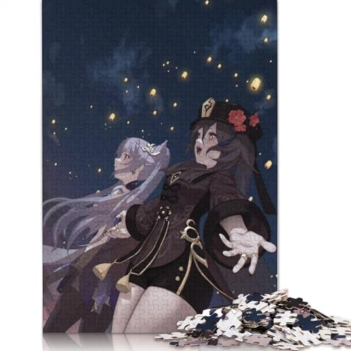 Puzzle mit 1000 Teilen für Erwachsene. Genshin Impact-Puzzles für Erwachsene. Holzpuzzles. Puzzle – anspruchsvolles Spiel 1000 Teile (75 x 50 cm). von wuzihanptpt