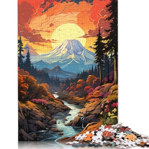 Puzzle mit 1000 Teilen schöne Fantasielandschaft Puzzle für Erwachsene Holzpuzzle Familienpuzzlespiel 1000 Teile (75 x 50 cm) von wuzihanptpt
