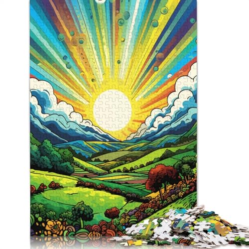 Puzzle mit 1000 Teilen wunderschöne Fantasielandschaft Puzzle für Erwachsene Papierpuzzle praktisches Spiel 1000 Teile (38 x 26 cm) von wuzihanptpt