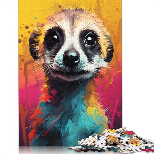 Puzzlespiel mit 1000 Teilen Erdmännchen buntes Puzzle für Erwachsene Holzpuzzle Lernspiel Herausforderungsspielzeug 1000 Teile (75 x 50 cm) von wuzihanptpt