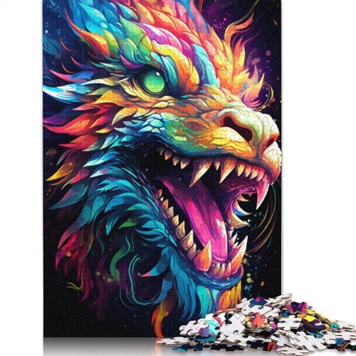 Puzzlespiel mit 1000 Teilen Sternenhimmel-Nachtszene Drachenpuzzle für Erwachsene Papierpuzzle Lernspiel Herausforderungsspielzeug 1000 Teile (38 x 26 cm) von wuzihanptpt