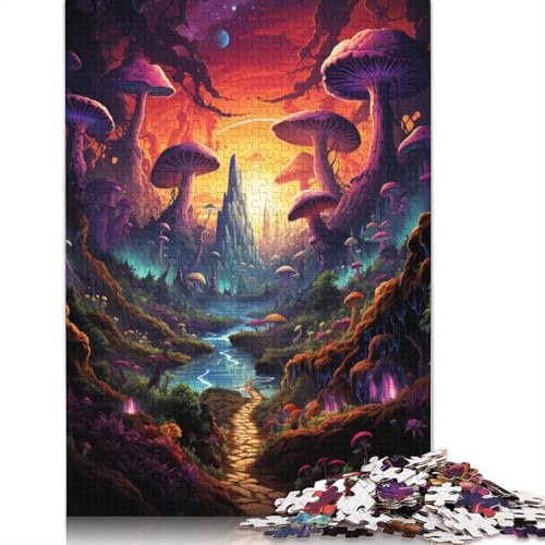 Puzzlespiel mit 1000 Teilen farbenfrohe Fantasielandschaft Puzzle für Erwachsene Holzpuzzle Heimdekoration 1000 Teile (75 x 50 cm) von wuzihanptpt