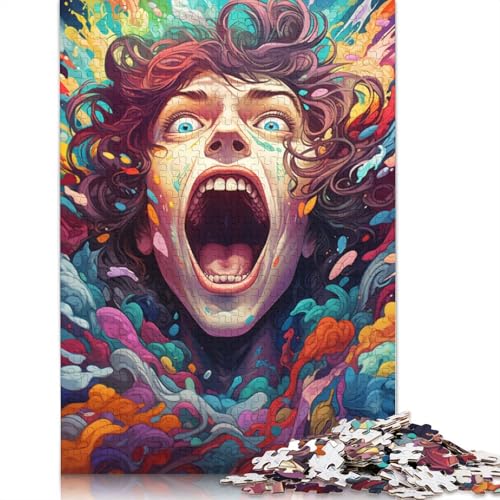 Puzzlespiel mit 1000 Teilen farbenfrohes Fantasie-Puzzle für kleine Jungen für Erwachsene Papierpuzzle lustige Puzzlespiele 1000 Teile (38 x 26 cm) von wuzihanptpt