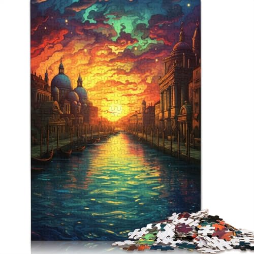 für Erwachsene 1000 Teile Venedig Italien Puzzle für Erwachsene Holzpuzzle lustige Puzzlespiele 1000 Teile (75 x 50 cm) von wuzihanptpt
