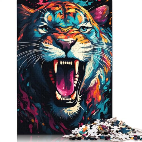 für Erwachsene 1000-teiliges Puzzle-Geschenk Gemälde eines Wilden Geparden Puzzle für Erwachsene Papierpuzzle Heimdekoration Puzzle 1000-teilig (38 x 26 cm) von wuzihanptpt