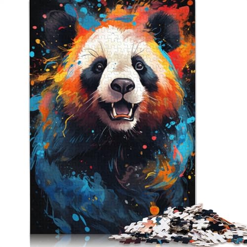 für Erwachsene Puzzle Fantasie Bunte Panda Puzzles für Erwachsene 1000 Teile Holzpuzzles für Erwachsene und Kinder ab Alter Denksportspiel 1000 Teile (75x50cm) von wuzihanptpt