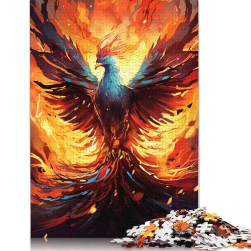 für Erwachsene Puzzle Flamme Phoenix Puzzle für Erwachsene 1000 Teile Holzpuzzle für Erwachsene und Kinder ab Alter Denksportspiel 1000 Teile (75x50cm) von wuzihanptpt