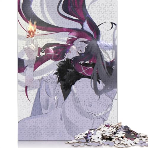 für Erwachsene Puzzle Genshin Impact Columbina Puzzle für Erwachsene 1000 Teile Papierpuzzles für Erwachsene und Kinder ab Alter Denksportspiel 1000 Teile (38x26cm) von wuzihanptpt