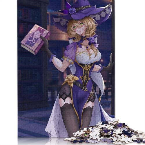 für Erwachsene Puzzle Genshin Impact Puzzles für Erwachsene 1000 Teile Papierpuzzles für Erwachsene und Kinder ab Alter Denksportspiel 1000 Teile (38x26cm) von wuzihanptpt