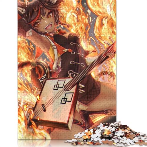für Erwachsene Puzzle Genshin Impact Xinyan Puzzle für Erwachsene 1000 Teile Papierpuzzles für Erwachsene und Kinder ab Alter Denksportspiel 1000 Teile (38x26cm) von wuzihanptpt