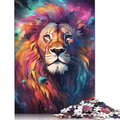 für Erwachsene Puzzle-Löwen_Bunte Puzzles für Erwachsene 1000 Teile Papierpuzzle für Erwachsene und Kinder ab Alter Home Art Decor 1000 Teile (38x26cm) von wuzihanptpt
