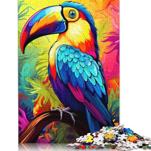 für Erwachsene Puzzle-Malerei Buntes Tukan-Puzzle für Erwachsene 1000-teiliges Holzpuzzle für Erwachsene und Kinder ab Alter Denksportspiel 1000 Teile (75x50cm) von wuzihanptpt