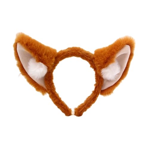 xbiez Anime Stirnband Cosplay Requisiten Welpe Haar Hoop Pelzig Welpe Haarstyling für Con Stirnband Welpe Tier Karneval von xbiez