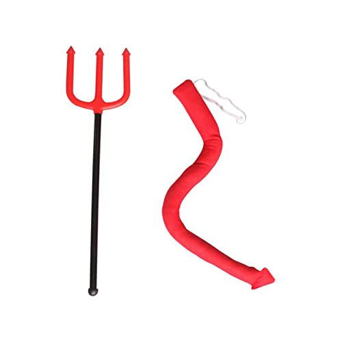 xbiez Cosplay Teufelshörner Stirnband & Schwanz & Choker & Zepter Kostüm für Party Halloween Verkleidung Cosplay Erwachsene Kind xbiez Cosplay Teufelshörner Stirnband & Schwanz & Choker & Zepter Kostüm für Party Halloween Verkleidung Cosplay Erwachsene Kind von xbiez