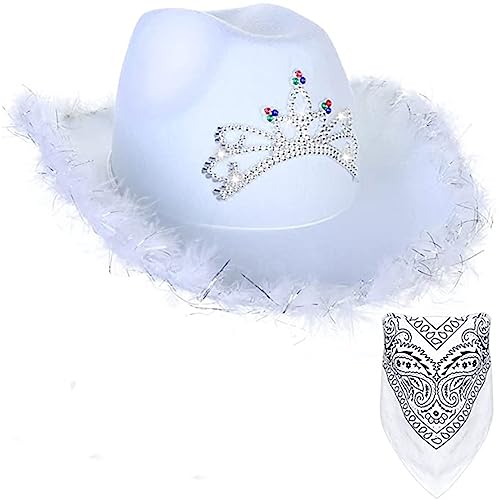 xbiez Cowboyhut, Brille, Bandana, Junggesellinnenabschied, Bandana, Cowgirl-Hut, Damen, Junggesellinnenabschied, Brautrequisiten, Cowgirl, Cosplay xbiez Cowboyhut, Brille, Bandana, Junggesellinnenabschied, Bandana, Cowgirl-Hut, Damen, Junggesellinnenabschied, Brautrequisiten, Cowgirl, Cosplay von xbiez