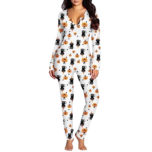 xbiez Damen Jumpsuit Mit Digitaldruck 3D Stretch Body Catsuit Halloween Cosplay Kostüm Zusammengesetztes Outfit Für Erwachsene Teenager Digitaldruck Schmale Catsuits von xbiez