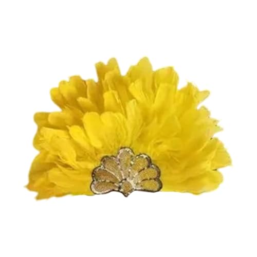 xbiez Damen Pailletten-Stirnband mit Federn, übertriebener Kopfschmuck mit elastischem Band für Karneval, Party, Aufführungen und besondere Anlässe, Halloween-Kopfschmuck von xbiez