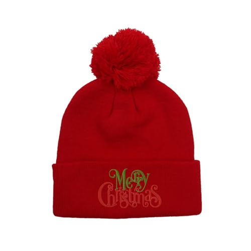 xbiez Festliche Weihnachtsmütze, weiches Acryl, bequeme Mütze, Unisex, für Weihnachtsfeiern und Veranstaltungen, Kinder, Teenager, Erwachsene von xbiez