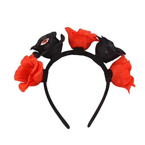 xbiez Haarreif für Erwachsene und Kinder, Horrorblut, Augapfel in Blumenform, Halloween-Haarreif, Live-Übertragung, Weihnachtsfeier, Kopfschmuck von xbiez