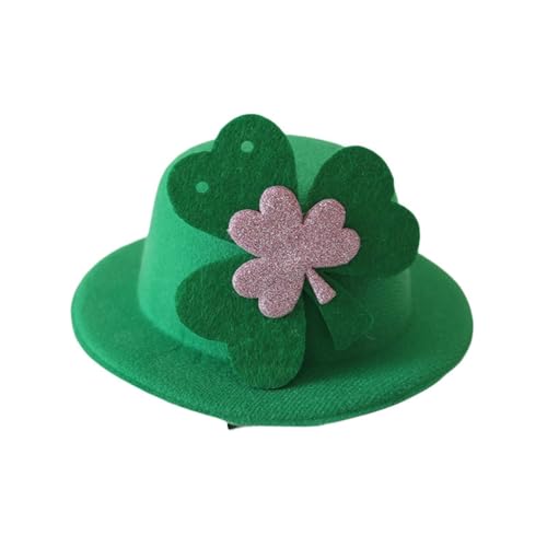 xbiez Irischer Nationalfeiertag, kleiner grüner Hut mit Kleeblatt und Haarspange, ideal für St. Patricks Day, Partys, Versammlungen und Verkleidungen xbiez Irischer Nationalfeiertag, kleiner grüner Hut mit Kleeblatt und Haarspange, ideal für St. Patricks Day, Partys, Versammlungen und Verkleidungen von xbiez