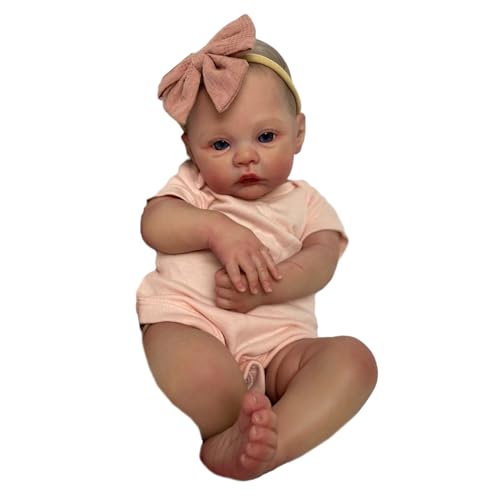 xbiez Junge Augen Öffnen 19inch Realistische Babypuppe Für Jungen/Mädchen Silikon Handgemachtes Puppengeschenk Für Kinder Kleinkinder Beschädigung von xbiez