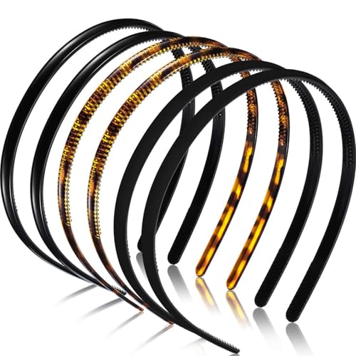 xbiez Luxuriöser Party-Kopfschmuck, verstellbar, Halloween-Kopfbedeckung, Unisex-Kopfschmuck für verschiedene Frisuren, Fitness-Haarband, 6 Stück von xbiez