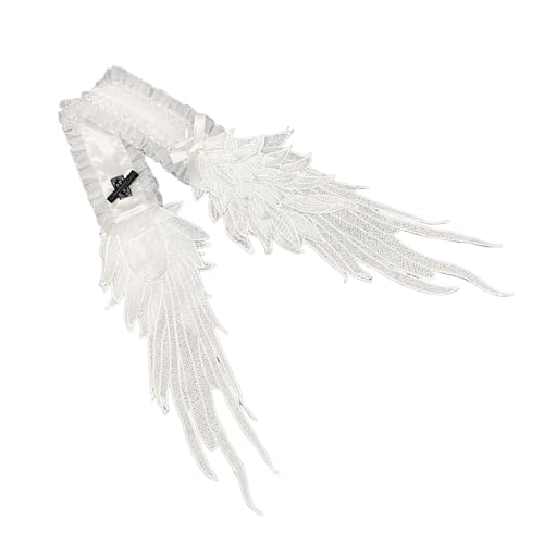 xbiez Schöne Flügel-Spitzen-Stirnbänder, Partykleidung, Schleifen, Kopfbedeckung für Musik, Festivals, Foto-Requisiten für Halloween, Cosplay von xbiez