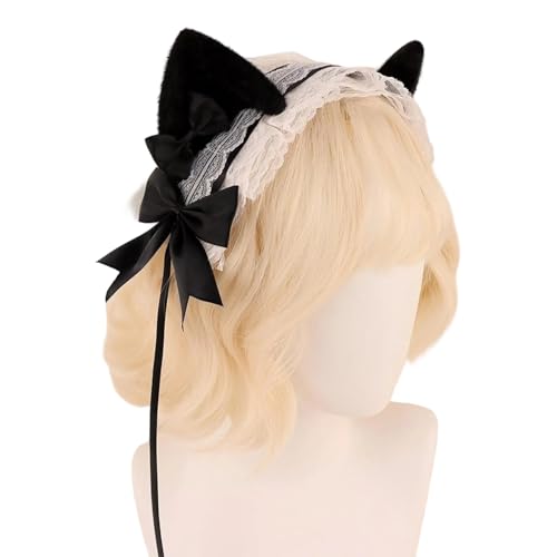 xbiez Stylischer Kätzchen-Kopfschmuck, Bälle, Geburtstag, Haarbänder, weiße Spitze, Halloween-Schleifen, bezaubernde Haar-Kopfbedeckung xbiez Stylischer Kätzchen-Kopfschmuck, Bälle, Geburtstag, Haarbänder, weiße Spitze, Halloween-Schleifen, bezaubernde Haar-Kopfbedeckung von xbiez