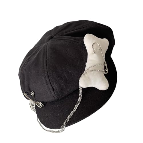xbiez Trendige Baskenmütze, Unisex, Kopfbedeckung, Accessoire für Damen und Herren, Cabbie-Hut für Halloween, Cosplay xbiez Trendige Baskenmütze, Unisex, Kopfbedeckung, Accessoire für Damen und Herren, Cabbie-Hut für Halloween, Cosplay von xbiez