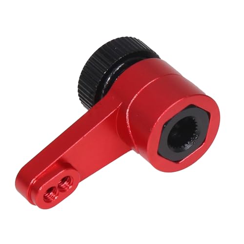 xbiez Verstellbarer Servo-Arm, strapazierfähig, für ferngesteuerte Crawler, schwarz, Upgrade-Teile für 1/10 Fernbedienungs-Raupen, Aluminium-Servoarm von xbiez