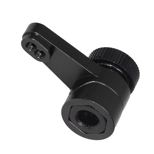 xbiez Verstellbarer Servo-Arm, strapazierfähig, für ferngesteuerte Crawler, schwarz, Upgrade-Teile für 1/10 Fernbedienungs-Raupen, Aluminium-Servoarm von xbiez