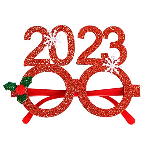 xbiez Weihnachtskostüm Brille Frohes neues Jahr Brille 2023 Frohe Weihnachten Brillenrahmen Photo Booth Requisiten Navidad Party xbiez Weihnachtskostüm Brille Frohes neues Jahr Brille 2023 Frohe Weihnachten Brillenrahmen Photo Booth Requisiten Navidad Party von xbiez