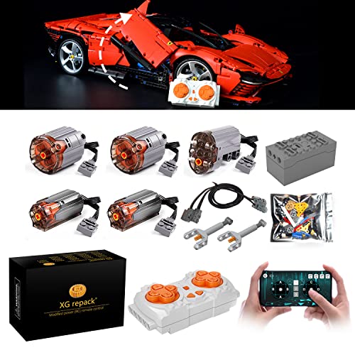XGREPACK Power Motor Fernbedienung Upgrade Modifikation passend für Lego 42143 Ferrari Daytona SP3 (RC-Motor) von XGREPACK