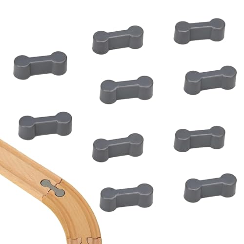 10 Stück Holzschienen Adapter Verbinder,Holzeisenbahn Zubehör Wiederverwendbare Verbindungsstücke,Universal Holzeisenbahn Erweiterung Holzbahnverbinder für Spielzeugeisenbahnen Geburtstagsfeier von xianshi
