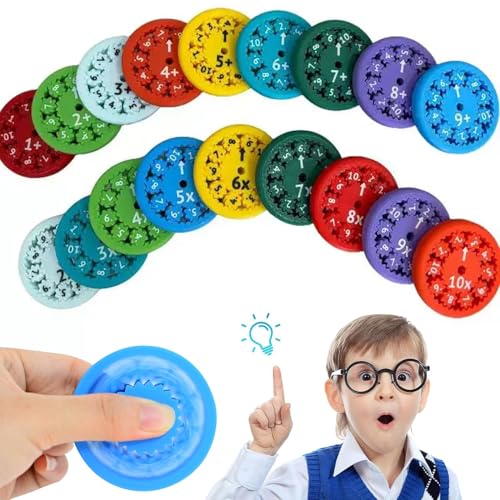 18 Pcs Mathe Fidget Spinner,Mathe Fidget Spinners,Pokemon Spinner,Math fakten Lustige Lern Toys Für Kinder Montessori Number Zahlen Spielzeug Multiplikation und Division von xianshi