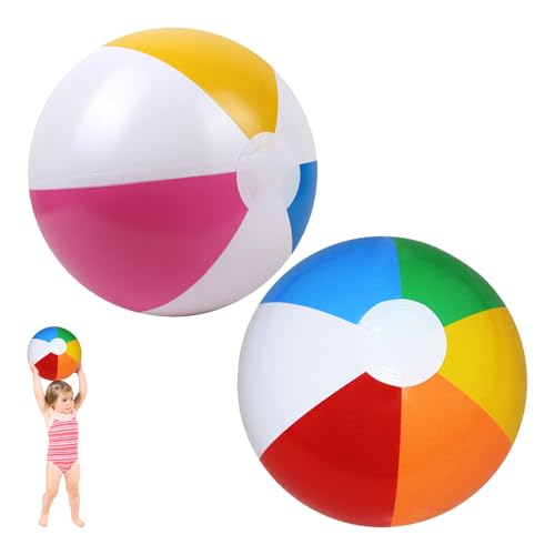 2 Stück Wasserball,Wasserball Aufblasbar,Pool Spielzeug,Ball Wasser Aufblasbarer Kinder,Baby WasserbäLle Aufblasbares Beach Fussball,Aufblasbar Balls,für Schwimmbad Schwimmball Strandball,40cm von xianshi