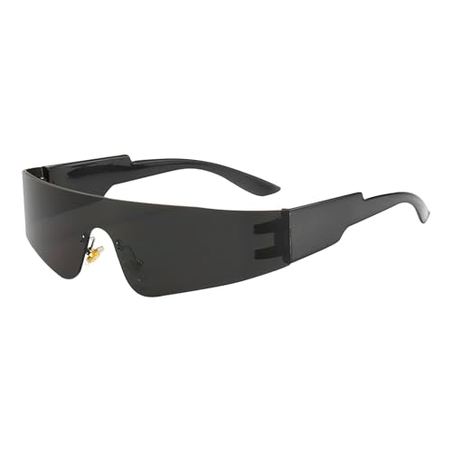 Schnelle Brille Rave,rave brille,Sonnenbrille Partybrille Alien,Futuristische Space Techno,Brillen Coole Set,Damen Glasses Kostüm,Party Schnell,Verspiegelte,Blitz Die,Chnelle Mit Apfelform Artybrille von xianshi