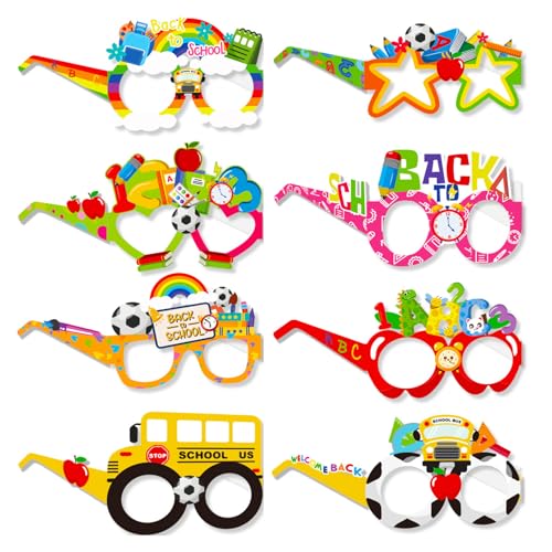 Schulkind Deko 2025, 8 Stück Schulanfang Schulkind Brille,Einschulung Junge Mädchen,Schuleinführung Für Jungen Einschulungsdeko Party,Geschenke Partygeschirr Accessoires,Brille Geschenk Partybrille Schulkind Deko 2025, 8 Stück Schulanfang Schulkind Brille,Einschulung Junge Mädchen,Schuleinführung Für Jungen Einschulungsdeko Party,Geschenke Partygeschirr Accessoires,Brille Geschenk Partybrille von xianshi