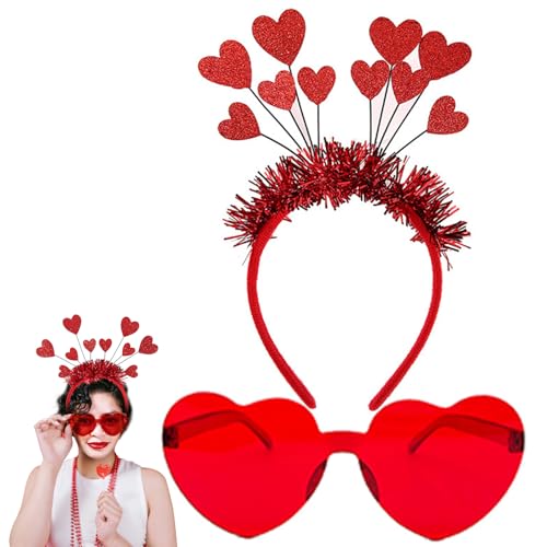 xianshi 2 Pcs Amor Kostüm Damen,Herz Haarreif,Amor Kopfschmuck,Herz Haarreif Rot,Mit Brille,Amor Kostüm Accessoires,Amor Haarreif,Haarreif Herz,Geeignet Für Valentinstagsparty, Karnevalsparty xianshi 2 Pcs Amor Kostüm Damen,Herz Haarreif,Amor Kopfschmuck,Herz Haarreif Rot,Mit Brille,Amor Kostüm Accessoires,Amor Haarreif,Haarreif Herz,Geeignet Für Valentinstagsparty, Karnevalsparty von xianshi