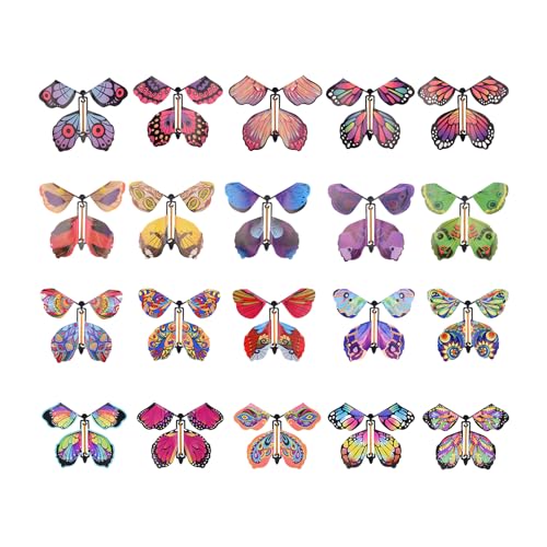 xianshi 20 Pcs Fliegende Schmetterlinge,Schmetterlinge Fliegende,Fliegender Schmetterling Karte,Schmetterling Spielzeug,Fliegender Schmetterling,Gummibänder Fliegender Schmetterling Für Hochzeit Deko xianshi 20 Pcs Fliegende Schmetterlinge,Schmetterlinge Fliegende,Fliegender Schmetterling Karte,Schmetterling Spielzeug,Fliegender Schmetterling,Gummibänder Fliegender Schmetterling Für Hochzeit Deko von xianshi