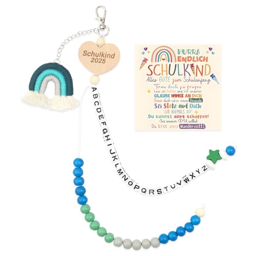 Einschulung Geschenk,Schulkind 2025 Mädchen Junge,Schultüte Rechenkette Schulanfang,Geschenke Füllung Inhalt Deko Jungen,Rechenkette 1. Klasse Mädchen,AnhäNger Basteln Für Geschenkset,Schulstarter von xianshi