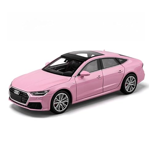 Druckguss-Modellauto 1:24 A7 Coupé Sportwagenmodell aus Legierung, Druckguss-Metallfahrzeuge, Automodell, Sound- und Lichtsimulation, Sammlung, Kinderspielzeug, Geschenke(Pink) von xiaobin