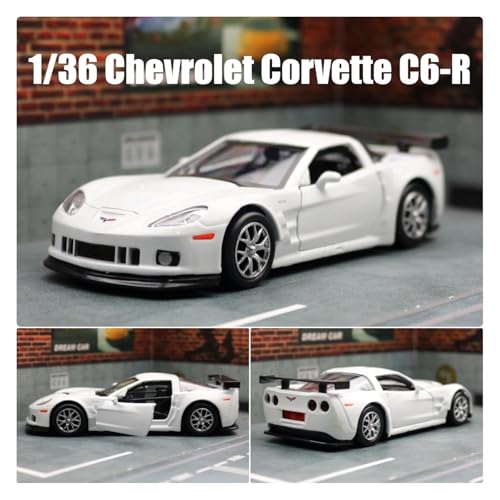 xiaobin Druckguss-Modellauto 1/36 Chevrolet Corvette C6-R Spielzeugauto Modell für Kinder RMZ City Diecast Racing Miniatur Pull Back Collection Geschenk für Kinder Jungen(Pink) von xiaobin