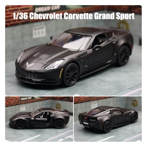 xiaobin Druckguss-Modellauto 1/36 Chevrolet Corvette C6-R Spielzeugauto Modell für Kinder RMZ City Diecast Racing Miniatur Pull Back Collection Geschenk für Kinder Jungen(White) von xiaobin