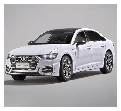 xiaobin Druckguss-Modellauto 1:18 A6 Legierung Automodell Druckguss & Spielzeug Metallfahrzeug Automodell Ton und Licht Hohe Simulation Sammlung Kinderspielzeug Geschenk(White) von xiaobin