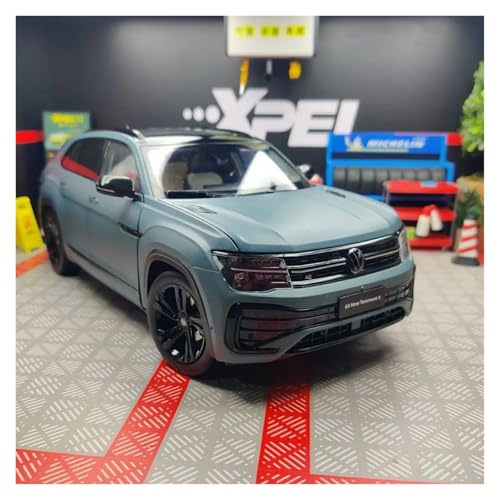 xiaobin Druckguss-Modellauto 1:18 Teramont X SUV-Automodell aus Legierung, Druckguss-Metallfahrzeuge, Automodell-Simulationssammlung, Geschenkdekoration für Kinder(Blue Foam Box) von xiaobin