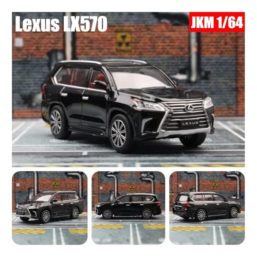 xiaobin Druckguss-Modellauto 1:64 Lexus LX600 Miniaturmodell JKM 1/64 Premium SUV Spielzeugauto Fahrzeug Freiräder Druckguss Zinklegierung Metall Sammlung Geschenk(Lexus LX570 Black) von xiaobin