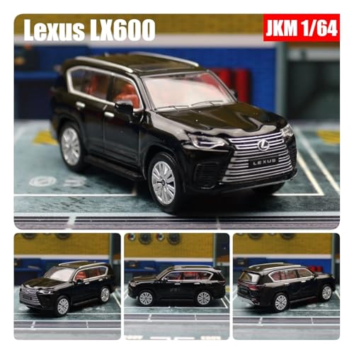 xiaobin Druckguss-Modellauto 1:64 Lexus LX600 Miniaturmodell JKM 1/64 Premium SUV Spielzeugauto Fahrzeug Freiräder Druckguss Zinklegierung Metall Sammlung Geschenk(Lexus LX600 Black) von xiaobin